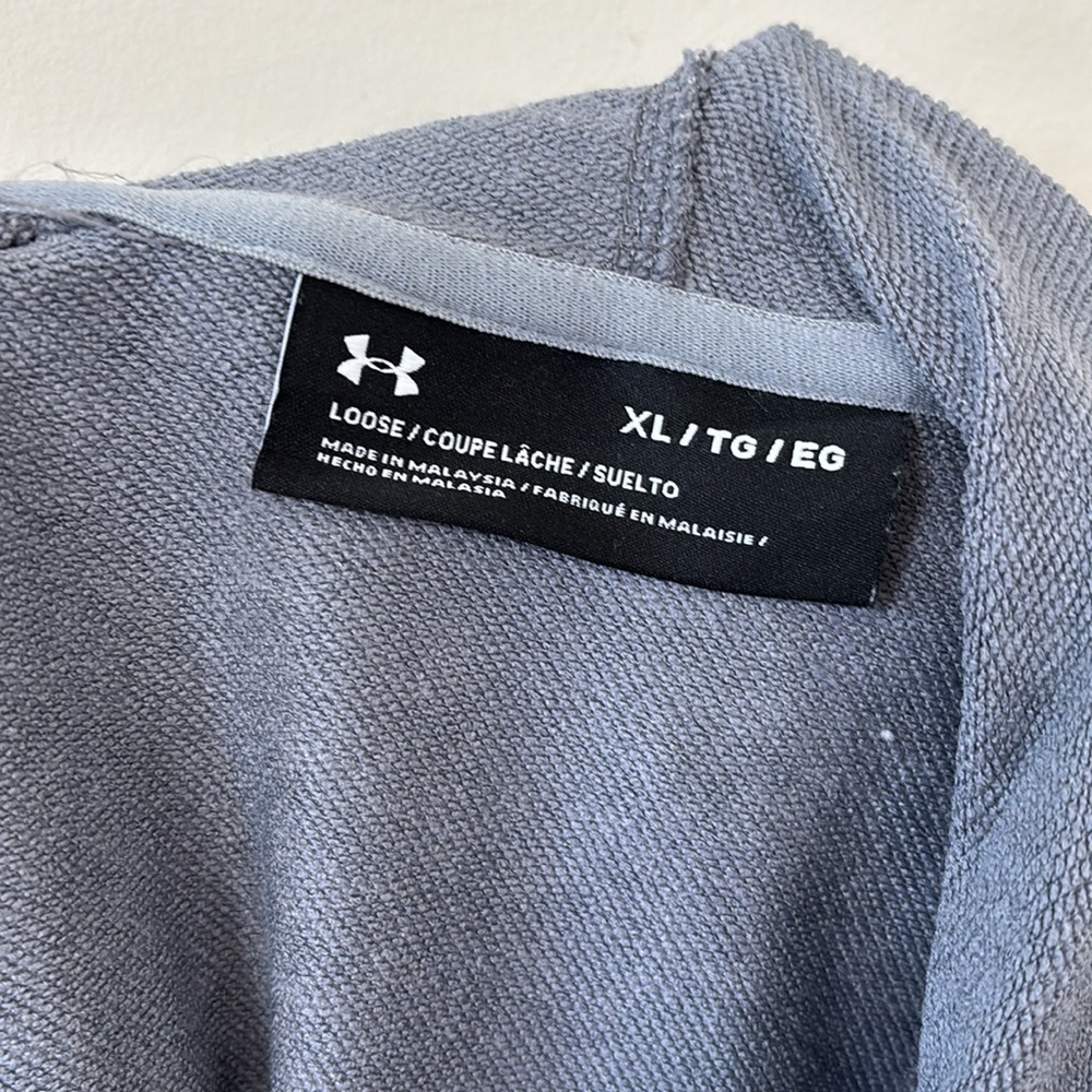 Under Armour Men’s Sportstyle Terry Sleeveless Hoodie Gray Size XL - Picture 9 of 10